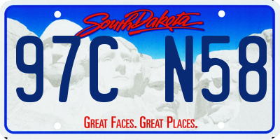 SD license plate 97CN58