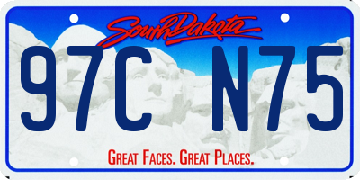SD license plate 97CN75