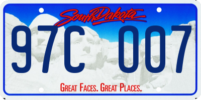 SD license plate 97CO07