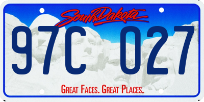 SD license plate 97CO27