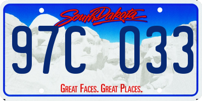 SD license plate 97CO33