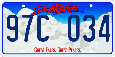 SD license plate 97CO34