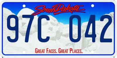 SD license plate 97CO42