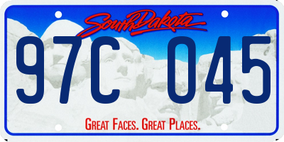 SD license plate 97CO45
