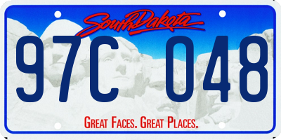 SD license plate 97CO48