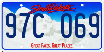 SD license plate 97CO69