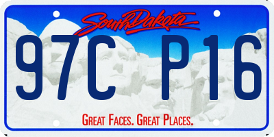 SD license plate 97CP16