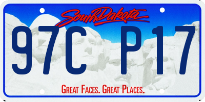 SD license plate 97CP17