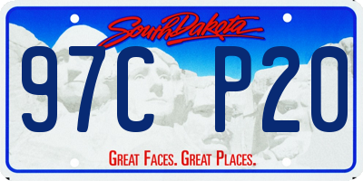 SD license plate 97CP20