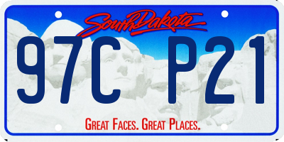SD license plate 97CP21