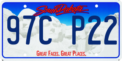 SD license plate 97CP22