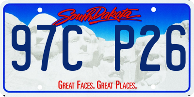 SD license plate 97CP26
