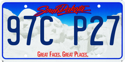 SD license plate 97CP27