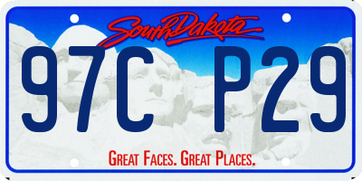 SD license plate 97CP29