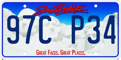 SD license plate 97CP34