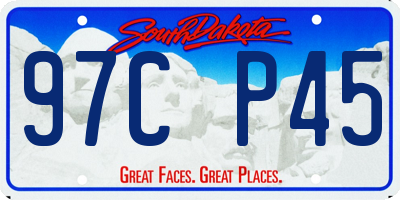 SD license plate 97CP45