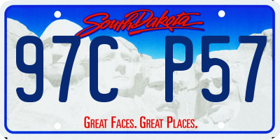 SD license plate 97CP57