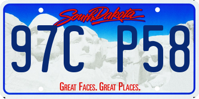 SD license plate 97CP58