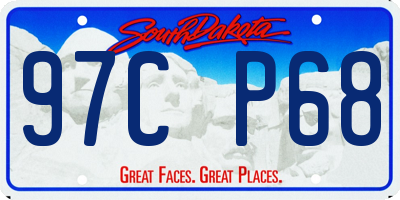 SD license plate 97CP68