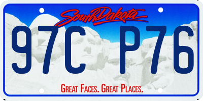 SD license plate 97CP76