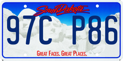 SD license plate 97CP86