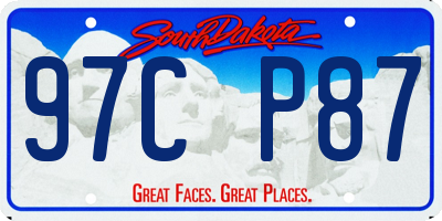 SD license plate 97CP87