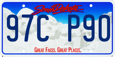 SD license plate 97CP90