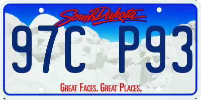 SD license plate 97CP93