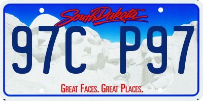 SD license plate 97CP97