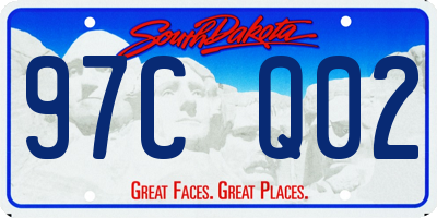 SD license plate 97CQ02