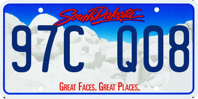 SD license plate 97CQ08