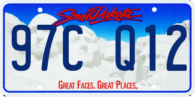 SD license plate 97CQ12