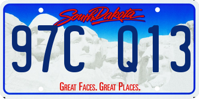 SD license plate 97CQ13