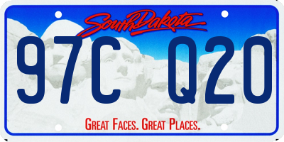 SD license plate 97CQ20