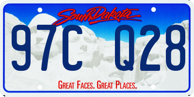 SD license plate 97CQ28