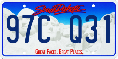 SD license plate 97CQ31
