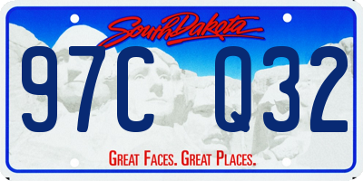 SD license plate 97CQ32