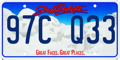 SD license plate 97CQ33