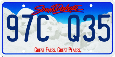 SD license plate 97CQ35