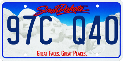 SD license plate 97CQ40