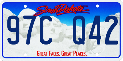 SD license plate 97CQ42