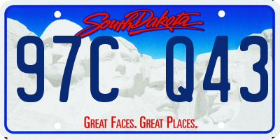 SD license plate 97CQ43