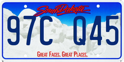 SD license plate 97CQ45