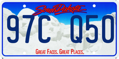 SD license plate 97CQ50