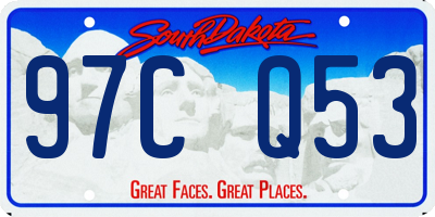SD license plate 97CQ53