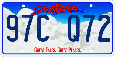 SD license plate 97CQ72