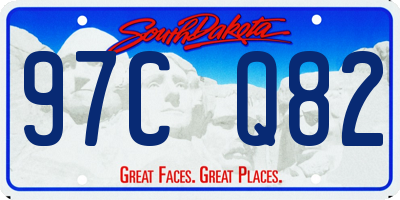 SD license plate 97CQ82