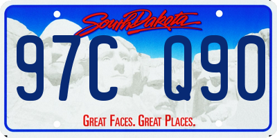 SD license plate 97CQ90