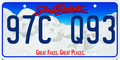 SD license plate 97CQ93