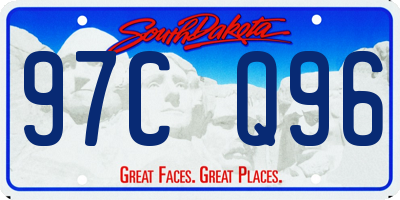 SD license plate 97CQ96